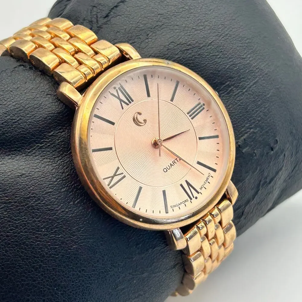 Charming Charlie Rose Gold Stainless Steel Women’s Watch Working New Battery